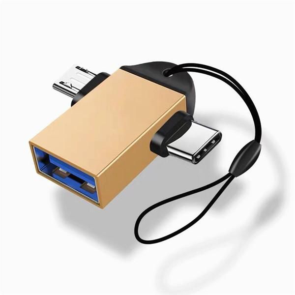 Адаптер перехідник OTG USB, Type-C + Micro USB 05-0507 фото