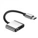 Адаптер AUX, Перехідник USB Type-C для AUX 3.5mm, Сірий 05-0201 фото 1