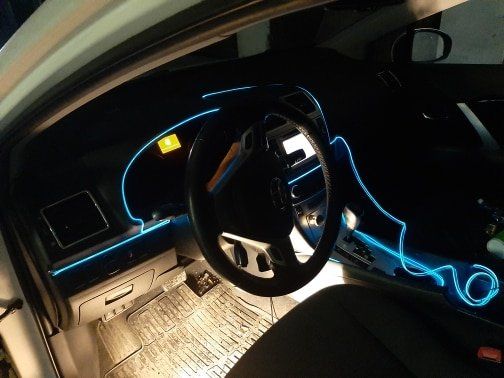 Гибкий неон LED, подсветка салона авто, Белый 06-0100 фото